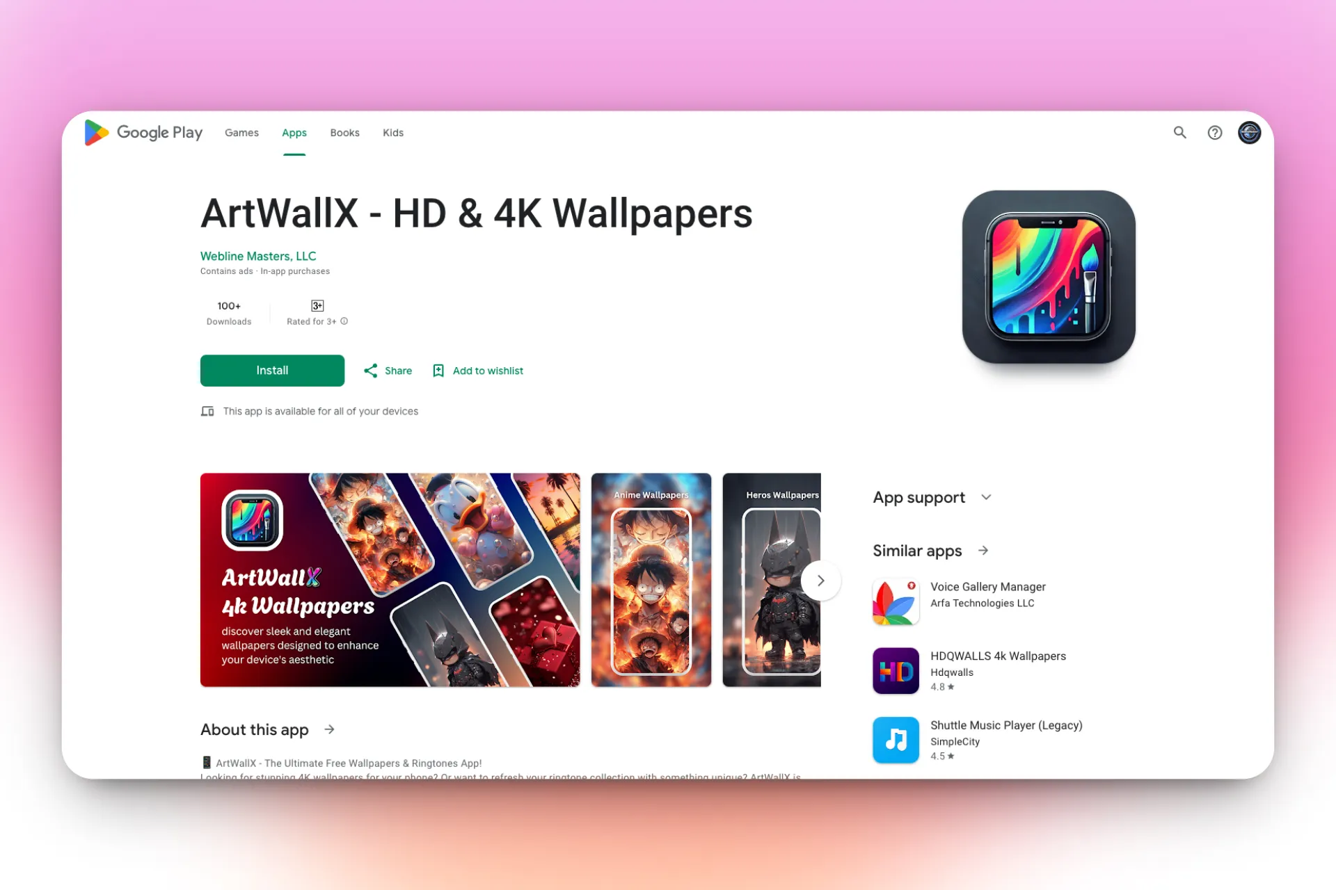 ArtWallX App preview