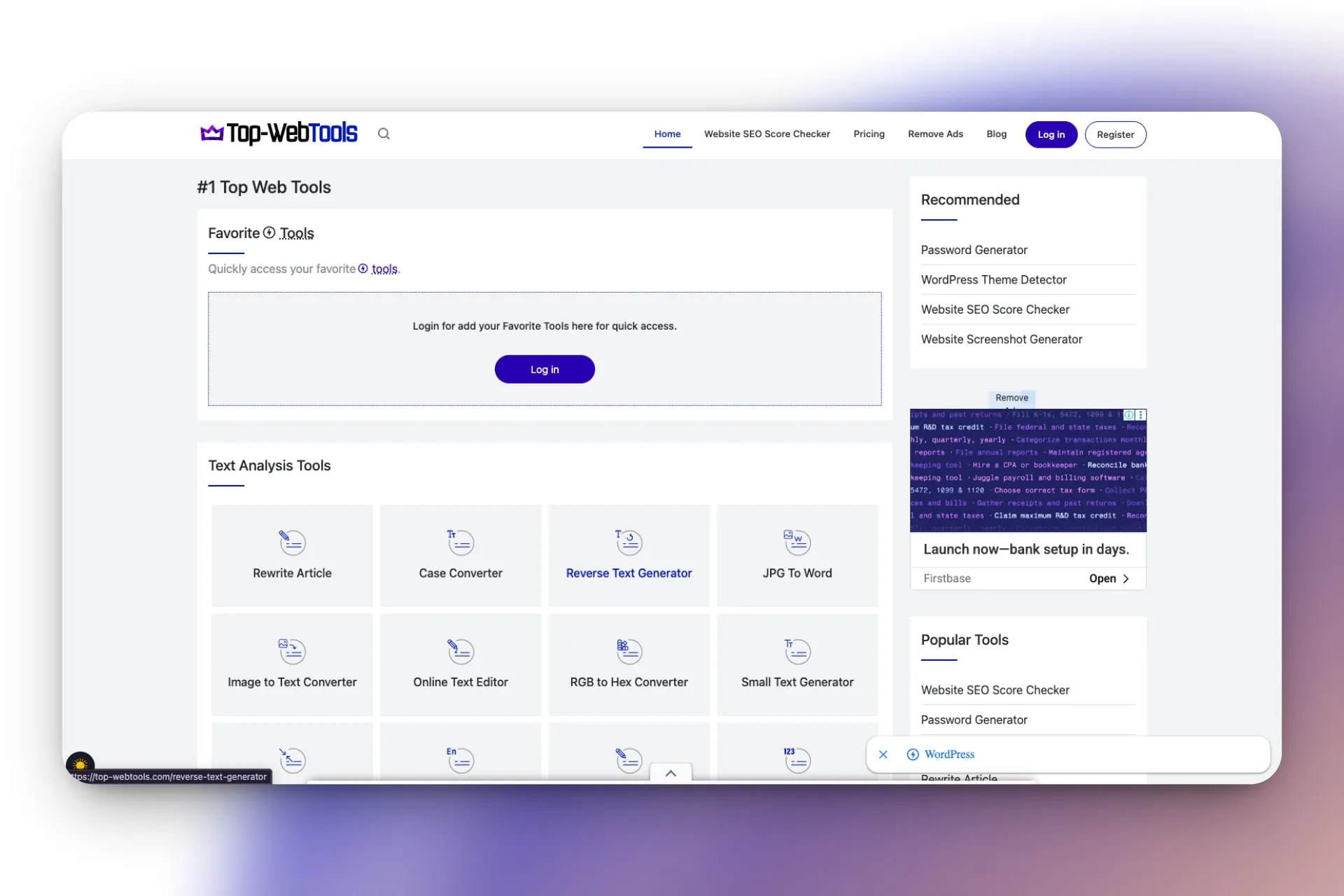 Top Web Tools preview