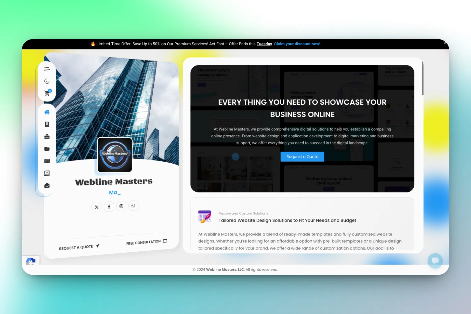 Webline Old Site preview